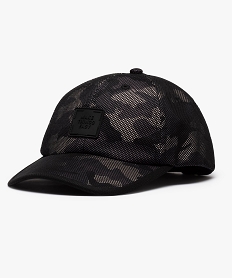 GEMO Casquette garçon camouflage et filet Noir