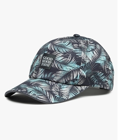 GEMO Casquette garçon snapback à motif feuillage Multicolore