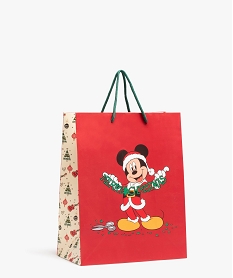 GEMO Sac cadeau spécial Noël avec motif Mickey Rouge