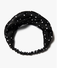 GEMO Bandeau pour cheveux femme à pois Noir