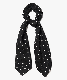 chouchou femme a pois avec effet foulard noirG028201_1