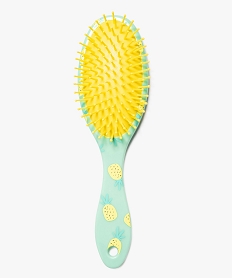 brosse a cheveux pneumatique motif ananas vertG030601_2