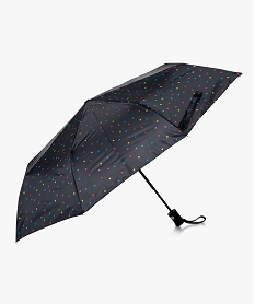 GEMO Parapluie femme pliant à motifs étoiles noir standard