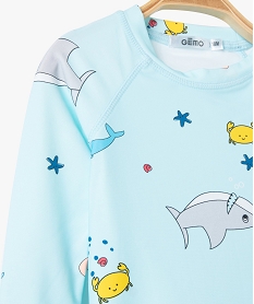 tee-shirt anti uv bain bebe garcon a motifs marins imprimeG039701_3