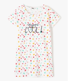 GEMO Chemise de nuit fille multicolore à manches courtes kaki fonce