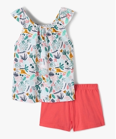 GEMO Pyjashort fille avec motifs exotiques Imprimé