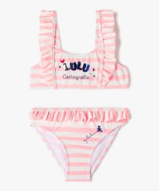 GEMO Maillot de bain fille à rayures - LuluCastagnette Imprimé