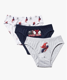 GEMO Slips garçon à motif Spiderman (lot de 3) 100% coton biologique Multicolore