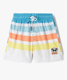 short de bain garcon raye imprimeG046701_1