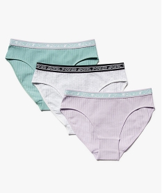 GEMO Culottes fille en coton stretch côtelé (lot de 3) Multicolore