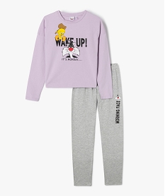 GEMO Pyjama fille avec motif Titi et Grosminet – Looney Tunes Violet