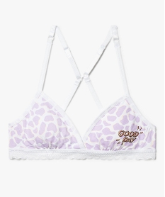 GEMO Soutien-gorge fille avec bonnets triangles et coussinets amovibles Imprimé