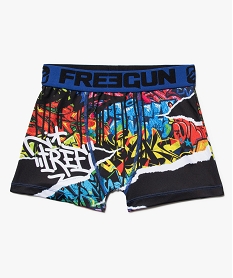 GEMO Boxer garçon à motif graffitis - Freegun Multicolore