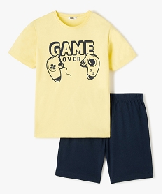 GEMO Pyjashort garçon motif jeu vidéo Jaune