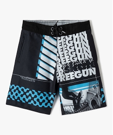 GEMO Short de bain garçon imprimé streetwear - Freegun Multicolore