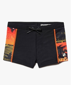 GEMO Boxer de bain garçon à motifs - Freegun Noir