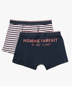 boxer homme avec rayures et inscription (lot de 2) bleuG058601_1