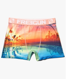 GEMO Boxer homme avec motif coucher de soleil - Freegun Multicolore