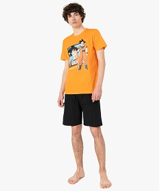 GEMO Pyjashort homme bicolore – Dragon Ball Z Orange