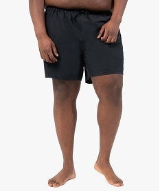 GEMO Short de bain homme grande taille uni noir standard