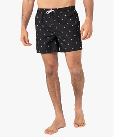 GEMO Short de bain homme à motifs palmiers et tortues Imprimé