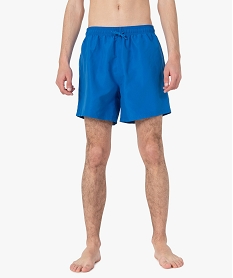 GEMO Short de bain homme uni argente