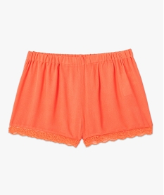 short de pyjama femme avec bas dentelle orange bas de pyjamaG063601_4