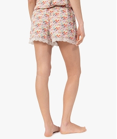 short de pyjama femme avec bas dentelle imprime bas de pyjamaG063701_3