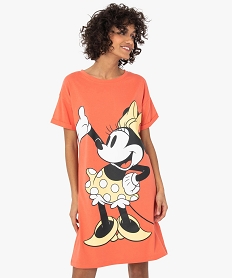 chemise de nuit femme avec motif minnie - disney orangeG066201_1