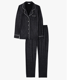 pyjama deux pieces femme   chemise et pantalon imprime pyjamas ensembles vestesG067201_4