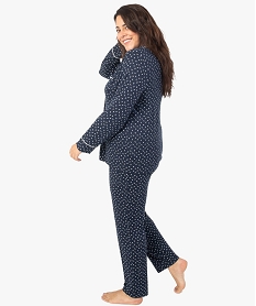 pyjama femme grande taille deux pieces   chemise et pantalon imprimeG067701_3
