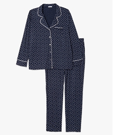 pyjama femme grande taille deux pieces   chemise et pantalon imprimeG067701_4