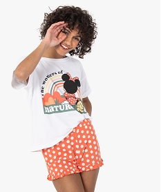 GEMO Pyjashort femme avec motif Minnie - Disney Imprimé