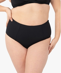 bas de maillot de bain femme grande taille avec taille haute noirG069101_1