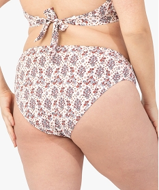 GEMO Bas de maillot de bain femme grande taille forme culotte Imprimé