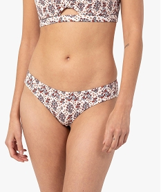 bas de maillot de bain femme forme shorty a motifs fleuris imprimeG069901_1