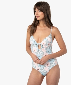 GEMO Maillot de bain femme une pièce à motifs fleuris avec armatures Imprimé