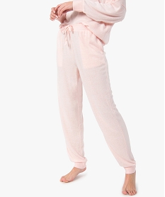 GEMO Pantalon de pyjama en maille fine femme Rose