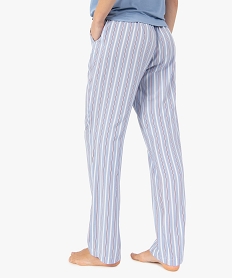 pantalon de pyjama femme imprime bleu bas de pyjamaG072501_3