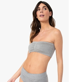 soutien-gorge bandeau avec coussinets amovibles gris soutien-gorge bandeauG073201_1