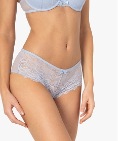 GEMO Shorty en dentelle et tulle femme (lot de 2) Bleu