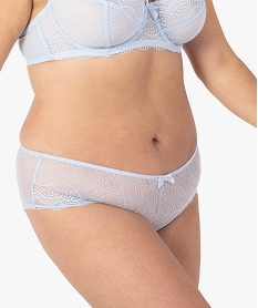 GEMO Shorty en dentelle et tulle femme grande taille bleu standard