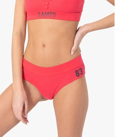 shorty femme en maille cotelee – camps united rouge shortiesG080101_1