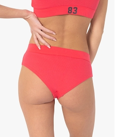 shorty femme en maille cotelee – camps united rouge shortiesG080101_2