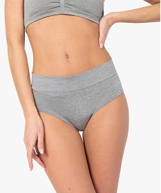 shorty femme en microfibre avec large ceinture gris shortiesG080701_1