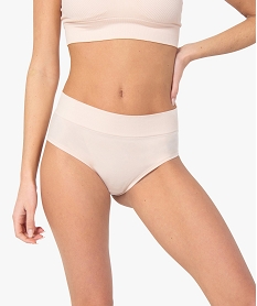 GEMO Shorty femme en microfibre avec large ceinture Rose