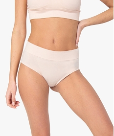 shorty femme en microfibre avec large ceinture rose shortiesG080801_1