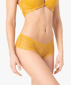 shorty femme en dentelle jaune shortiesG080901_1