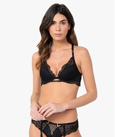 GEMO Soutien-gorge corbeille avec dos travaillé Noir