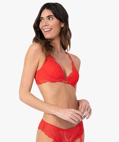 GEMO Soutien-gorge corbeille avec dos travaillé Rouge